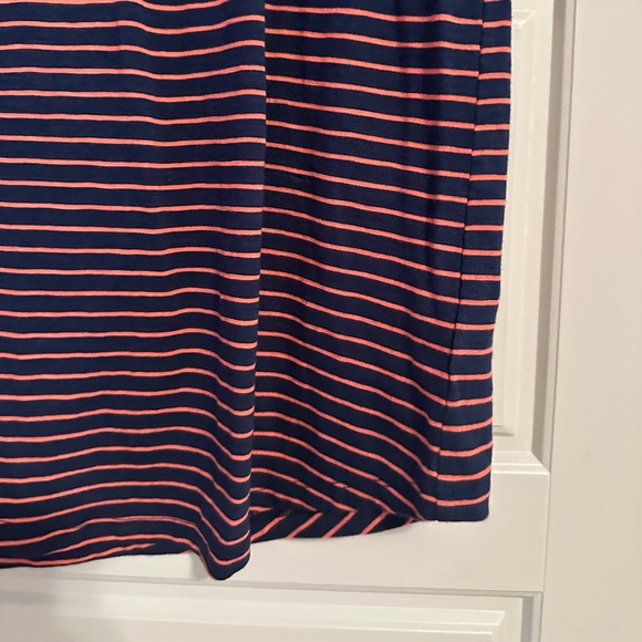 GAP Navy and Coral Striped V-Neck Top - Picture 4 of 5